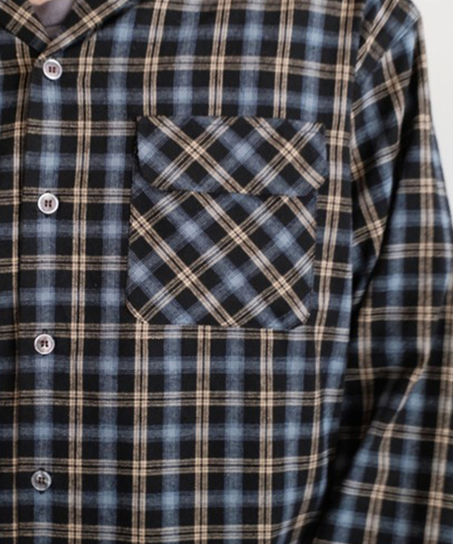 TOWNCRAFT(タウンクラフト)の「【TOWNCRAFT/タウンクラフト】50S LOOP COLLAR SHIRT/開襟/ユニセックス/コラボ【WEB限定】(シャツ/ブラウス・メンズ・ワイン/ブラック/ピンク・M/L)」の14枚目の写真