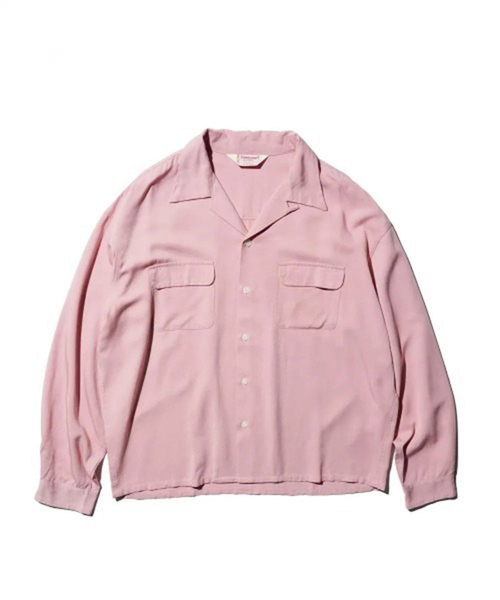 TOWNCRAFT(タウンクラフト)の「【TOWNCRAFT/タウンクラフト】50S LOOP COLLAR SHIRT/開襟/ユニセックス/コラボ【WEB限定】(シャツ/ブラウス・メンズ・ワイン/ブラック/ピンク・M/L)」の19枚目の写真
