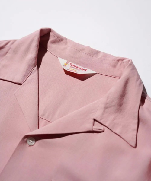 TOWNCRAFT(タウンクラフト)の「【TOWNCRAFT/タウンクラフト】50S LOOP COLLAR SHIRT/開襟/ユニセックス/コラボ【WEB限定】(シャツ/ブラウス・メンズ・ワイン/ブラック/ピンク・M/L)」の20枚目の写真