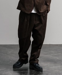 Audience | Upscape Audience アップスケープオーディエンス 日本製 国産14WALEコーデュロイマンチェスター2タックイージーワイドパンツ AUD3643(スラックス)