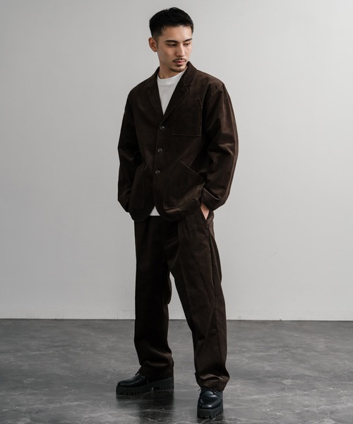 Audience（オーディエンス）の「Upscape Audience アップスケープオーディエンス 日本製 国産14WALEコーデュロイマンチェスター2タックイージーワイドパンツ AUD3643（スラックス・メンズ・スミクロ/ライトブラウン/ブラック/ダークブラウン・M/L/XL）」の20枚目の写真