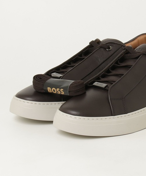BOSS(ボス)の「Gary レザースニーカー スエードバックステイ(スニーカー・メンズ・ブラウン/ベージュ・46/45/44/42/40/39/43/41)」の6枚目の写真