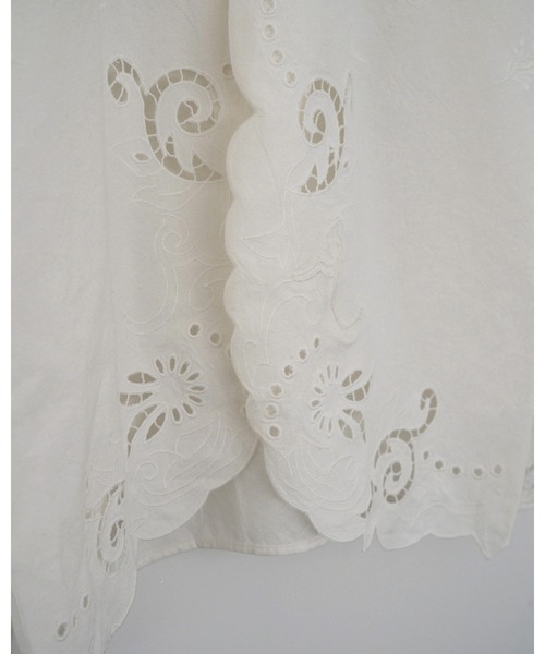 anuke（アンヌーク）の「Cutwork Opencollar Shirts（シャツ/ブラウス・レディース・ホワイト/ブラック・FREE）」の14枚目の写真