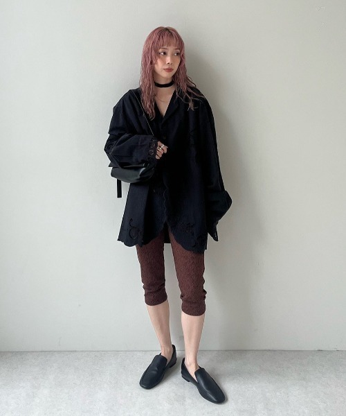 anuke（アンヌーク）の「Cutwork Opencollar Shirts（シャツ/ブラウス