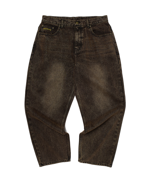 WKNDRS(ウィーキャンドース)の「VINTAGE BAGGY DENIM (BROWN)(デニムパンツ・レディース・その他・SMALL/MEDIUM/LARGE/X-LARGE)」の2枚目の写真