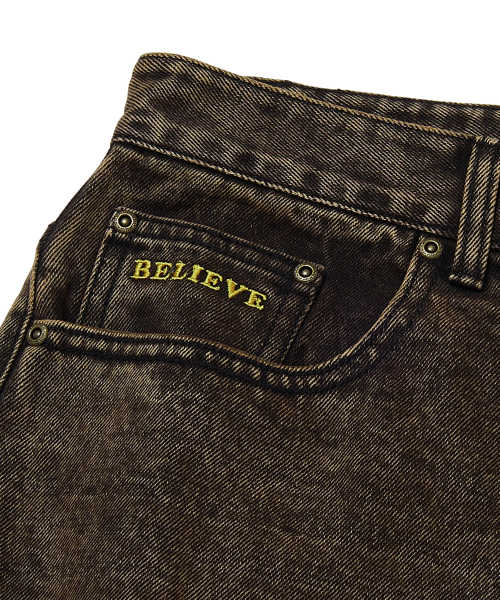 WKNDRS(ウィーキャンドース)の「VINTAGE BAGGY DENIM (BROWN)(デニムパンツ・レディース・その他・SMALL/MEDIUM/LARGE/X-LARGE)」の4枚目の写真
