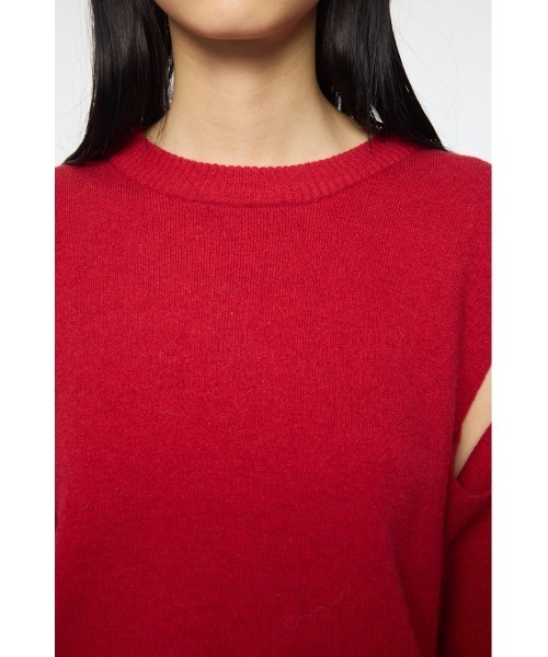 MOUSSY（マウジー）の「TIED RIBBON セーター & ミニスカート（ワンピース・レディース・レッド/チャコールグレー/ブラック・1/2）」の16枚目の写真