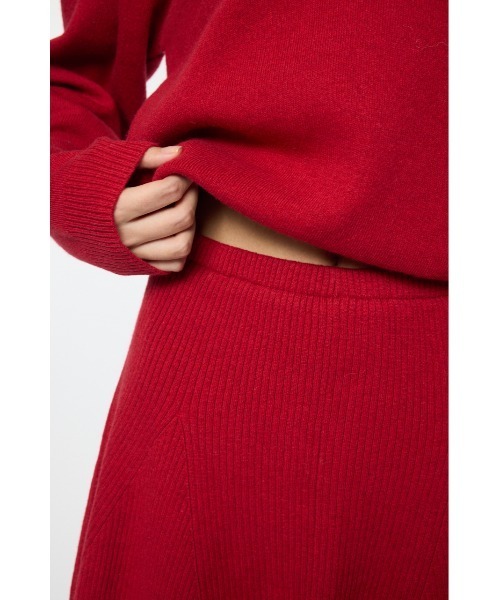 MOUSSY（マウジー）の「TIED RIBBON セーター & ミニスカート（ワンピース・レディース・レッド/チャコールグレー/ブラック・1/2）」の20枚目の写真