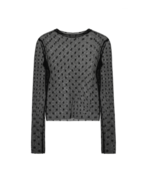 NICK&NICOLE（ニックアンドニコール）の「MASH FLOWER PATTERN TOP_BLACK（Tシャツ/カットソー・レディース・その他・MEDIUM/LARGE）」の6枚目の写真