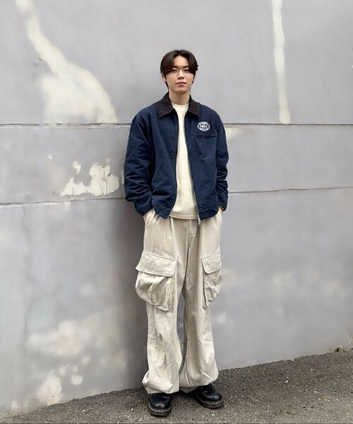 AECA（エイカ）の「AECA VINTAGE CANVAS WORK JACKET-NAVY（デニムジャケット・メンズ・その他・LARGE/SMALL/MEDIUM）」の12枚目の写真