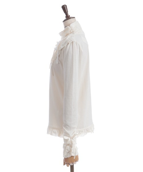 axes femme（アクシーズファム）の「ヨークレース×リボンタートル（Tシャツ/カットソー・レディース・ブラック/キナリ・FREE）」の8枚目の写真