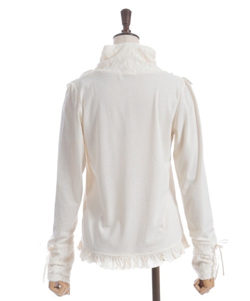 axes femme（アクシーズファム）の「ヨークレース×リボンタートル（Tシャツ/カットソー・レディース・ブラック/キナリ・FREE）」の9枚目の写真