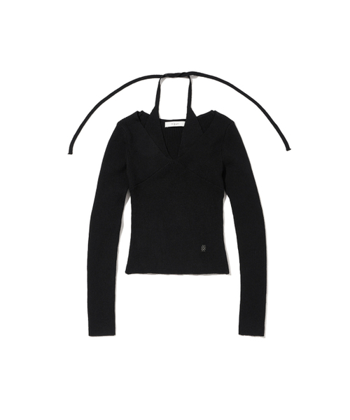 Kijun(キジュン)の「Layered Halter Knit Top Black(ニット/セーター・レディース・その他・MEDIUM/SMALL)」の5枚目の写真