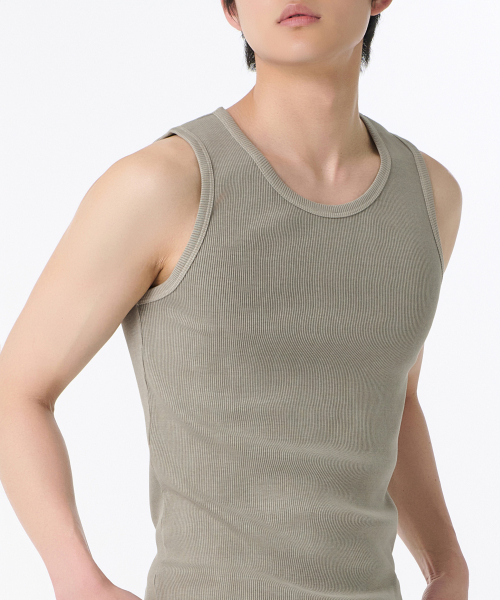 MUSINSA STANDARD（ムシンサスタンダード）の「ピグメントタンクトップ [ピスタチオ]（Tシャツ/カットソー・メンズ・その他・SMALL/MEDIUM/LARGE/X-LARGE/XX-LARGE/XXX-LARGE）」の3枚目の写真