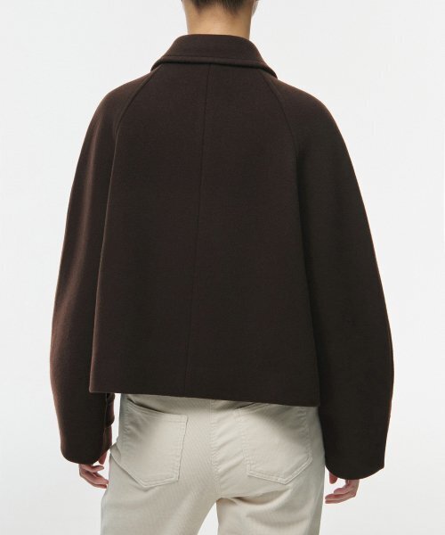 MUSINSA STANDARD WOMAN（ムシンサスタンダードウーマン）の「ウィメンズカシミヤブレンドショートマックコート[ダークブラウン]（チェスターコート・レディース・その他・SMALL/MEDIUM/LARGE/X-SMALL）」の5枚目の写真