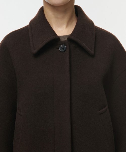 MUSINSA STANDARD WOMAN（ムシンサスタンダードウーマン）の「ウィメンズカシミヤブレンドショートマックコート[ダークブラウン]（チェスターコート・レディース・その他・SMALL/MEDIUM/LARGE/X-SMALL）」の6枚目の写真