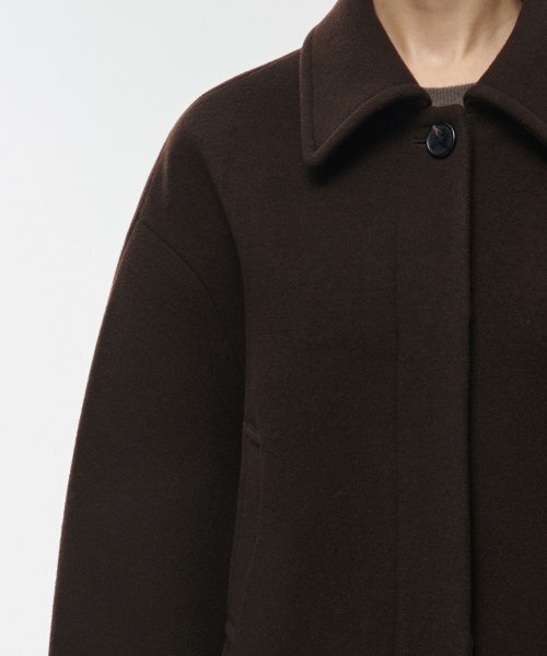 MUSINSA STANDARD WOMAN（ムシンサスタンダードウーマン）の「ウィメンズカシミヤブレンドショートマックコート[ダークブラウン]（チェスターコート・レディース・その他・SMALL/MEDIUM/LARGE/X-SMALL）」の9枚目の写真