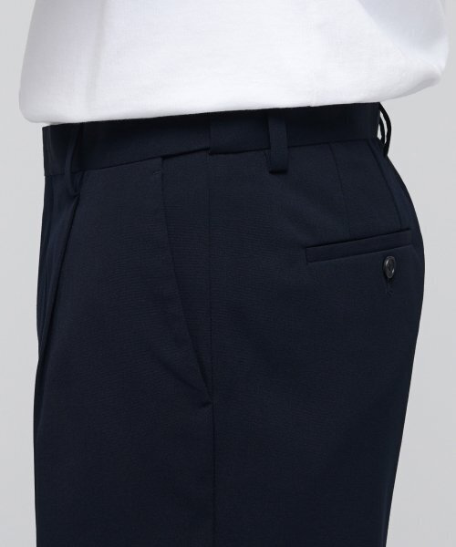 MUSINSA STANDARD（ムシンサスタンダード）の「軽量隠しバンディングハーフスラックス[ネイビー]（スラックス・メンズ・その他・28/29/32/30/31/33/26/27/40/38/42/36/34）」の5枚目の写真