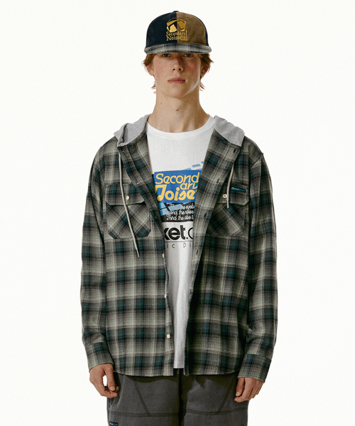 TEKET(テケット)の「Soundcheck Hooded Shirt Green(シャツ/ブラウス・メンズ・その他・SMALL/MEDIUM/LARGE)」の2枚目の写真