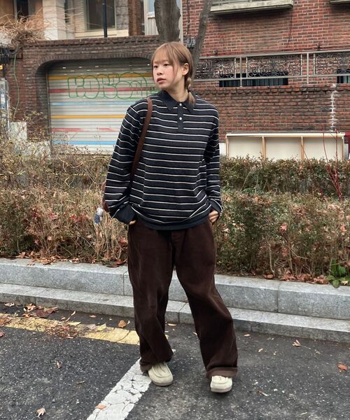 Verdnt（バーダント）の「ヘアリーストライプカラーニット[ブラック]（ニット/セーター・レディース・その他・MEDIUM/LARGE）」の4枚目の写真