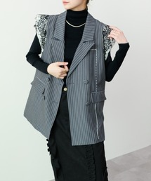 DOLLUPOOPS | レースバックストライプベスト(ベスト)