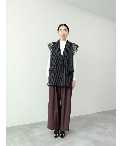 DOLLUPOOPS（ドールアップウップス）の「レースバックストライプベスト（ベスト・レディース・グレー/ブラック・FREE）」の21枚目の写真