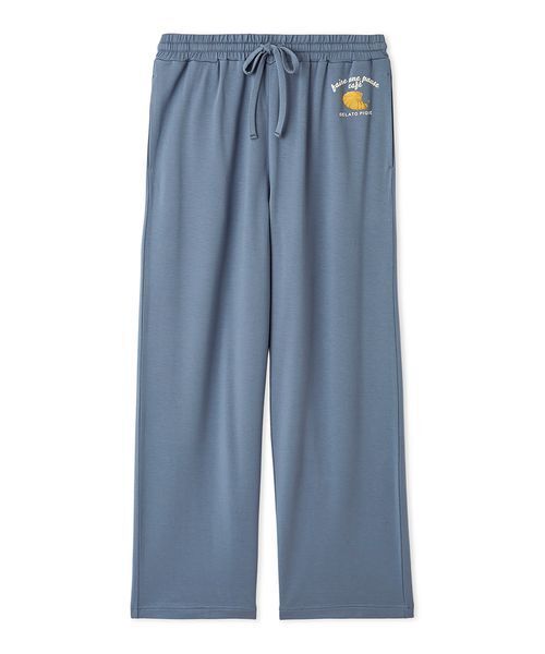 gelato pique(ジェラートピケ)の「【HOMME】クッキーワンポイントプリントロングパンツ(ルームウェア/パジャマ・メンズ・グレー/ネイビー・M/L)」の1枚目の写真