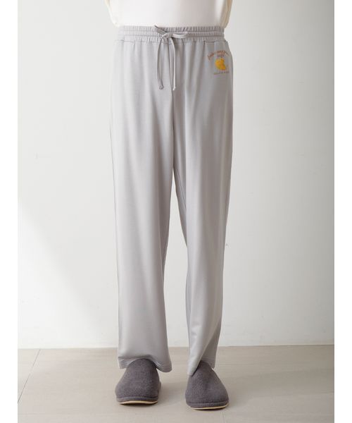 gelato pique(ジェラートピケ)の「【HOMME】クッキーワンポイントプリントロングパンツ(ルームウェア/パジャマ・メンズ・グレー/ネイビー・M/L)」の6枚目の写真