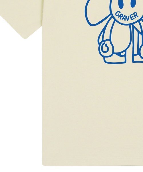 GRAVER（グレーバー）の「[ユニセックス]コミックスラインフラワードローイング半袖Tシャツ_サンドベージュ（Tシャツ/カットソー・レディース・ベージュ・X-LARGE/SMALL/MEDIUM/LARGE）」の5枚目の写真