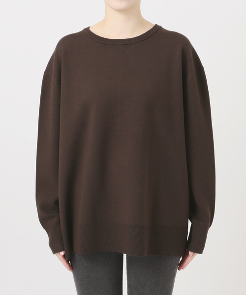 JOURNAL STANDARD relume(ジャーナルスタンダード レリューム)の「《WEB + 一部店舗限定》ウォッシャブルミラノリブプルオーバー(ニット/セーター・レディース・チャコールグレー/ブラック/ブラウン・FREE)」の4枚目の写真