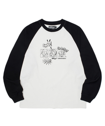 WKNDRS | KELLOGGS RAGLAN LS TEE (BLACK)(Tシャツ/カットソー)