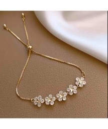 tone | 【88eighty-eight】キラキラフラワーゴールドビジューブレスレット【import】(MA)(ブレスレット)