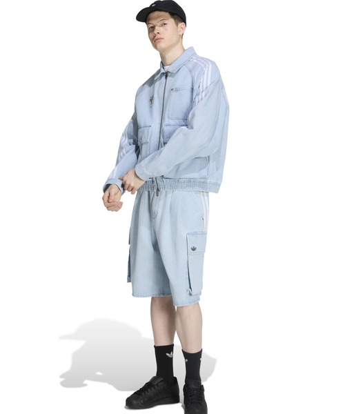 adidas(アディダス)の「adidas ADILENIUM 5.0 DENIM CARGO SHORTS / アディダス アディレニウム シーズン 5 デニム カーゴ ショーツ(カーゴパンツ・メンズ・ライトブルー・34inch/33inch/32inch/30inch/26inch/25inch/24inch/36inch)」の9枚目の写真