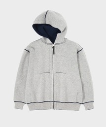 【CASHMERE CASHMERE/カシミアカシミア】CASHMERE REVERSIBLE ZIP UP HOODIE