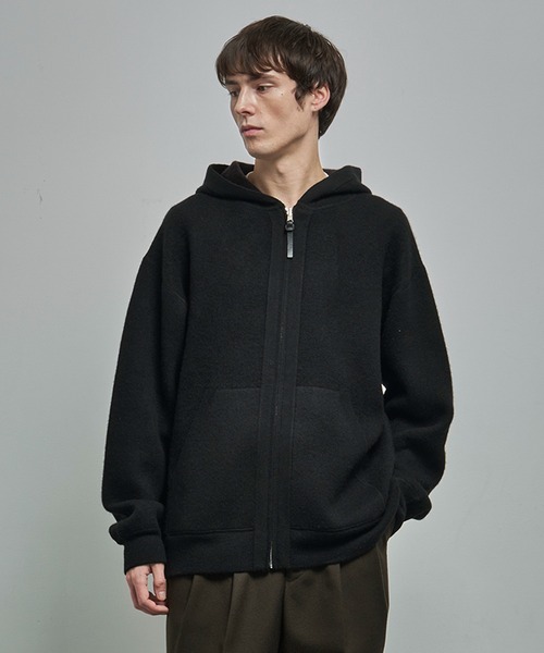 CASHMERE CASHMERE】CASHMERE REVERSIBLE ZIP UP HOODIE（パーカー