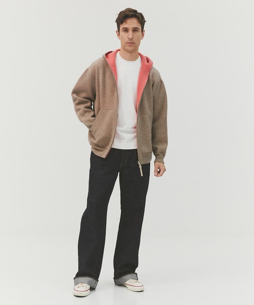 CASHMERE CASHMERE(カシミヤカシミヤ)の「【CASHMERE CASHMERE/カシミアカシミア】CASHMERE REVERSIBLE ZIP UP HOODIE(パーカー・メンズ・ダークグリーン/ブラック/ダークネイビー/モカ/ダークグレー・48/44)」の11枚目の写真