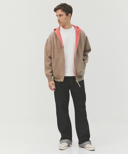 CASHMERE CASHMERE(カシミヤカシミヤ)の「【CASHMERE CASHMERE/カシミアカシミア】CASHMERE REVERSIBLE ZIP UP HOODIE(パーカー・メンズ・ダークグリーン/ブラック/ダークネイビー/モカ/ダークグレー・48/44)」の12枚目の写真