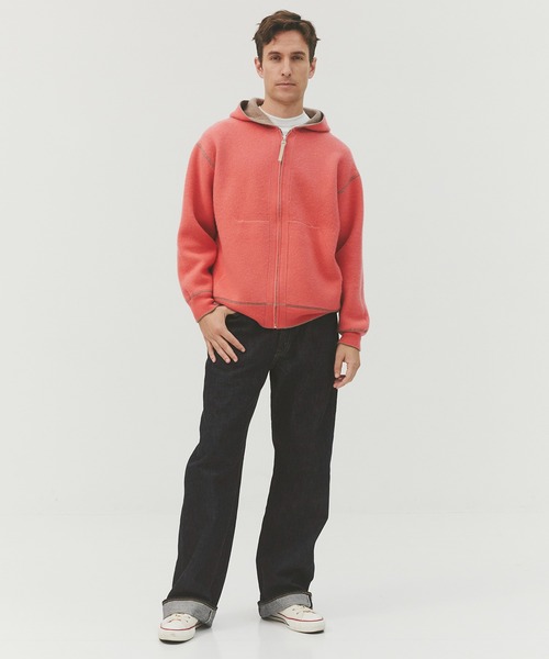 CASHMERE CASHMERE】CASHMERE REVERSIBLE ZIP UP HOODIE（パーカー