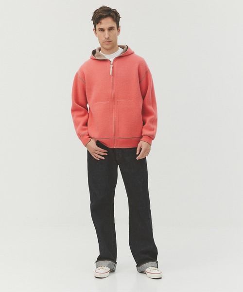 CASHMERE CASHMERE(カシミヤカシミヤ)の「【CASHMERE CASHMERE/カシミアカシミア】CASHMERE REVERSIBLE ZIP UP HOODIE(パーカー・メンズ・ダークグリーン/ブラック/ダークネイビー/モカ/ダークグレー・48/44)」の17枚目の写真