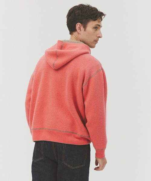 CASHMERE CASHMERE(カシミヤカシミヤ)の「【CASHMERE CASHMERE/カシミアカシミア】CASHMERE REVERSIBLE ZIP UP HOODIE(パーカー・メンズ・ダークグリーン/ブラック/ダークネイビー/モカ/ダークグレー・48/44)」の19枚目の写真