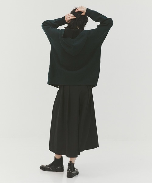 CASHMERE CASHMERE(カシミヤカシミヤ)の「【CASHMERE CASHMERE/カシミアカシミア】CASHMERE REVERSIBLE ZIP UP HOODIE(パーカー・メンズ・ダークグリーン/ブラック/ダークネイビー/モカ/ダークグレー・48/44)」の21枚目の写真
