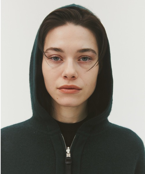 CASHMERE CASHMERE(カシミヤカシミヤ)の「【CASHMERE CASHMERE/カシミアカシミア】CASHMERE REVERSIBLE ZIP UP HOODIE(パーカー・メンズ・ダークグリーン/ブラック/ダークネイビー/モカ/ダークグレー・48/44)」の22枚目の写真