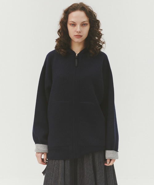 CASHMERE CASHMERE】CASHMERE REVERSIBLE ZIP UP HOODIE（パーカー