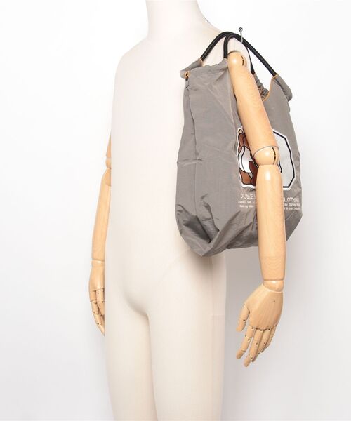 DOUBLE STANDARD CLOTHING（ダブルスタンダードクロージング）の「Ball&Chain / D logo bearミニショッピングバッグ（WEB限定）（エコバッグ/サブバッグ・レディース・グレー・FREE）」の15枚目の写真
