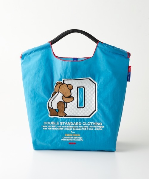 DOUBLE STANDARD CLOTHING（ダブルスタンダードクロージング）の「Ball&Chain / D logo bearミニショッピングバッグ（WEB限定）（エコバッグ/サブバッグ・レディース・グレー/ブラック/ターコイズブルー・FREE）」の3枚目の写真