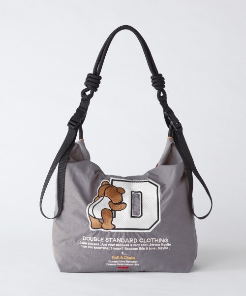 DOUBLE STANDARD CLOTHING（ダブルスタンダードクロージング）の「Ball&Chain / D logo bearミニショッピングバッグ（WEB限定）（エコバッグ/サブバッグ・レディース・グレー・FREE）」の9枚目の写真
