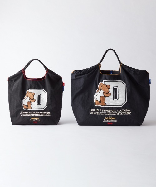 DOUBLE STANDARD CLOTHING（ダブルスタンダードクロージング）の「Ball&Chain / D logo bearミニショッピングバッグ（WEB限定）（エコバッグ/サブバッグ・レディース・グレー・FREE）」の10枚目の写真