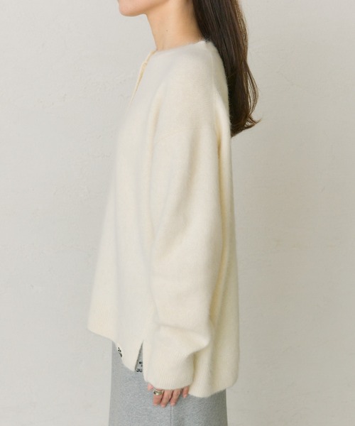 PUAL CE CIN(ピュアルセシン)の「FOX混ヘンリーネックニット(ニット/セーター・レディース・アイボリー/グレー・FREE)」の17枚目の写真