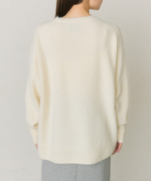 PUAL CE CIN(ピュアルセシン)の「FOX混ヘンリーネックニット(ニット/セーター・レディース・アイボリー/グレー・FREE)」の18枚目の写真