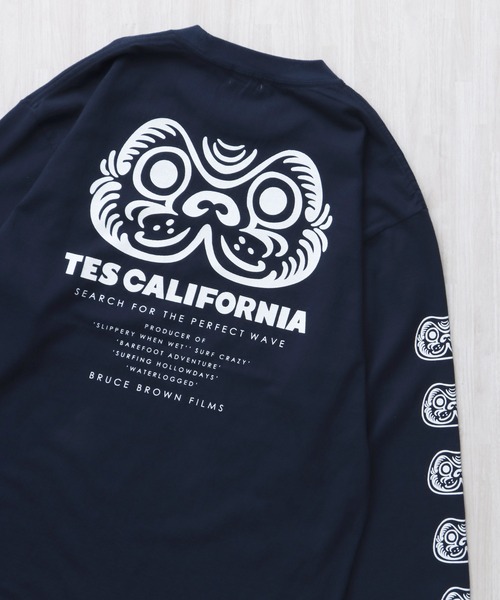 The Endless Summer（エンドレスサマー）の「TES BUHI DARUMA LONG SLEEVE T-SHIRT / ロンT（Tシャツ/カットソー・メンズ・ホワイト/ネイビー/ブラック・SMALL/MEDIUM/LARGE/X-LARGE/XX-LARGE）」の3枚目の写真